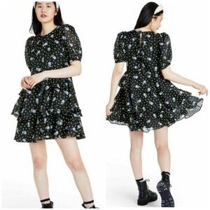 Sandy Liang x Target Swing Floral Print Short Sleeve Tiered Dress